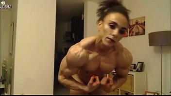 Ebony Stunner Female Bodybuilder Flexing that Sexy Muscle