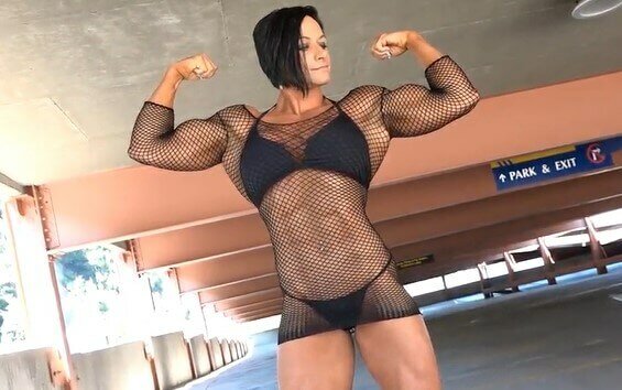 Theresa Ivancik Hot as Fuck in Fishnets at the Car Lot