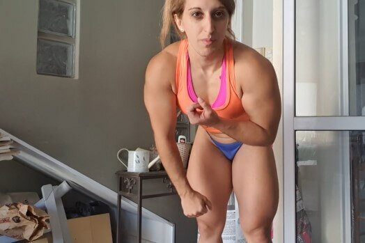 Latina Muscled Babe Outdoor Showing Off Big Ass and Juicy Clit