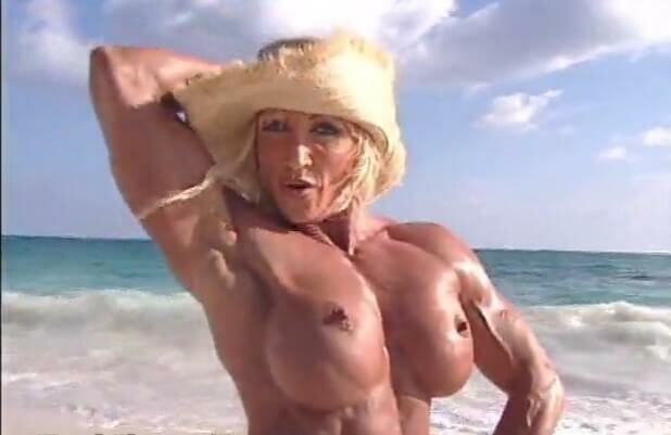 Vintage Blonde Beauty Bares it all at the Beach